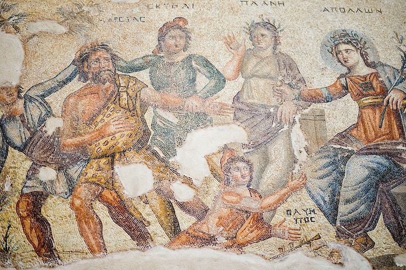 Mosaïque sur le site antique de Paphos - Chypre