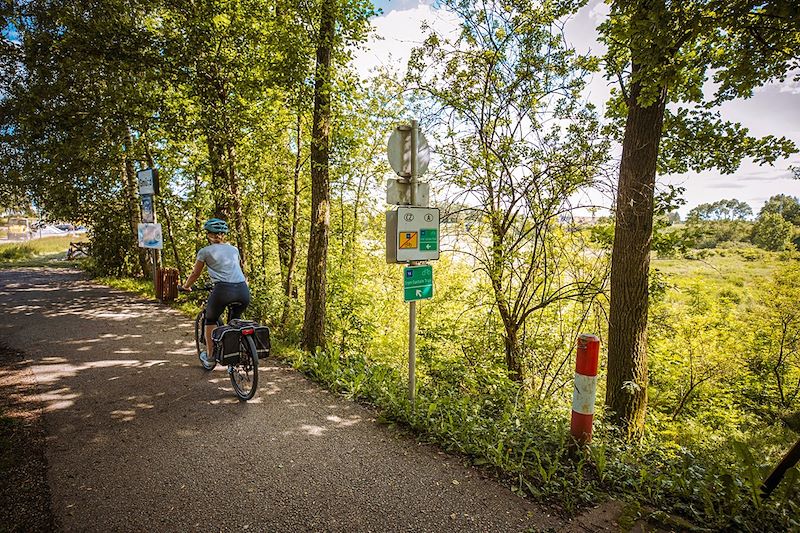 Cycliste près de Gmünd - Basse-Autriche - Autriche