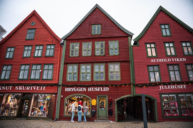 Quartier de Bryggen à Bergen - Norvège