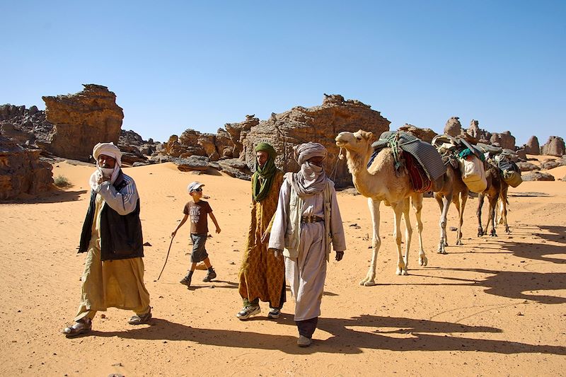 Chameliers à Elakef - Pré-Tassili n'Ajjer - Algérie