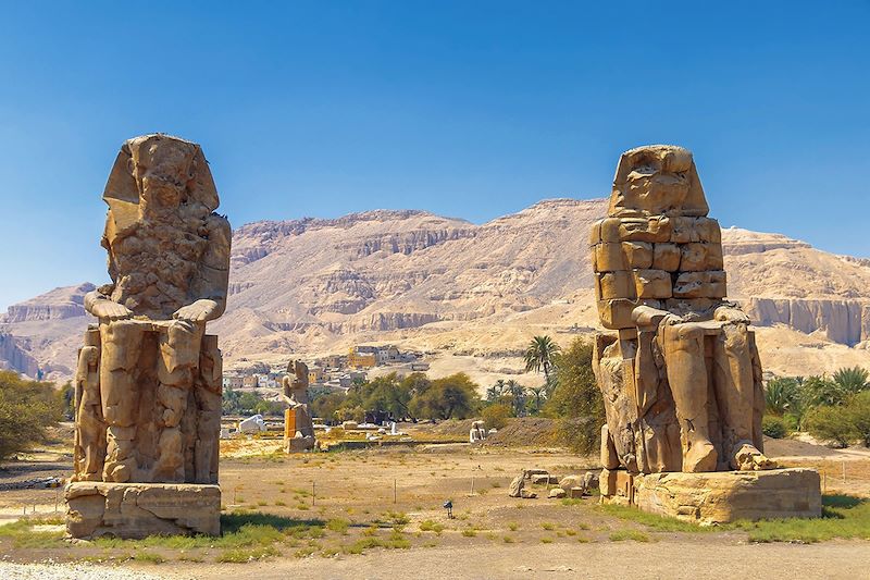 Colosses de Memnon dans la Vallée des Rois - Louxor - Égypte