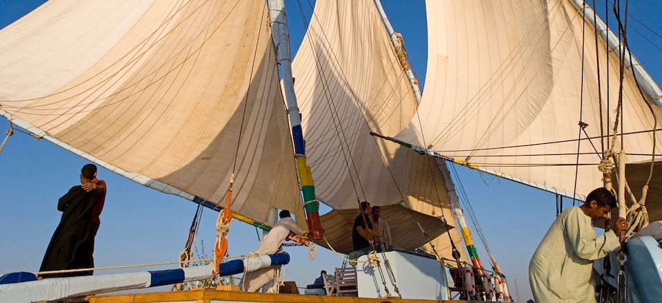 Un combiné Le Caire et croisière sur le Nil à bord d'un Sandal, bateau à voiles typique d'Egypte, une aventure pharaonique
