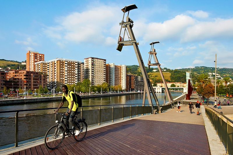 Cycliste à Bilbao - Pays basque - Espagne