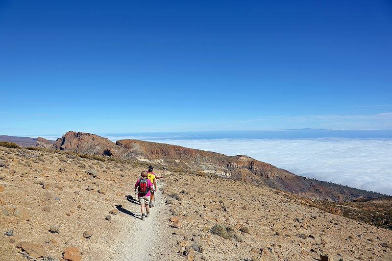 Randonneurs au Mont Guajara - Tenerife - Canaries - Espagne