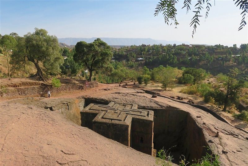 Bet Giorgis, l'une des 11 églises rupestres de Lalibela - Amhara - Éthiopie