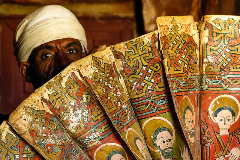 Religieux dans le Massif du Gheralta dans la Région du Tigré - Ethiopie