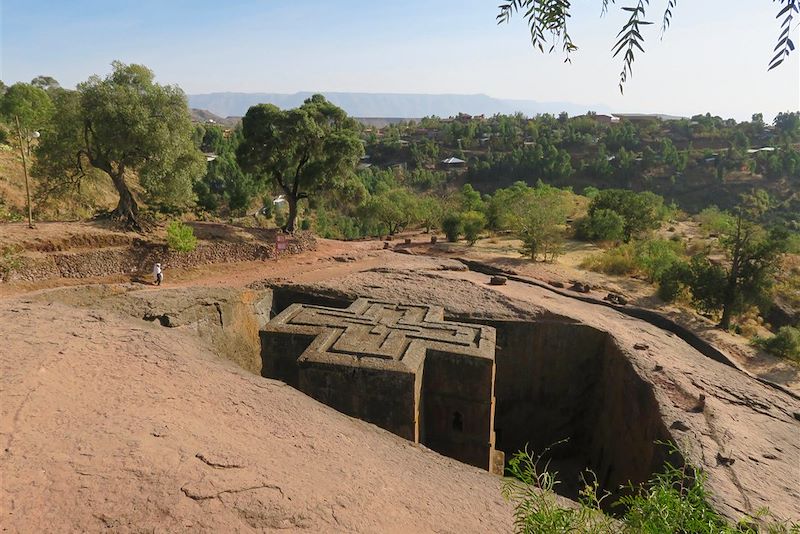 Bet Giorgis, l'une des 11 églises rupestres de Lalibela - Amhara - Éthiopie