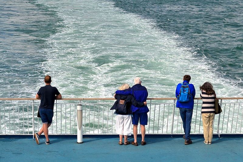 Touristes sur un ferry