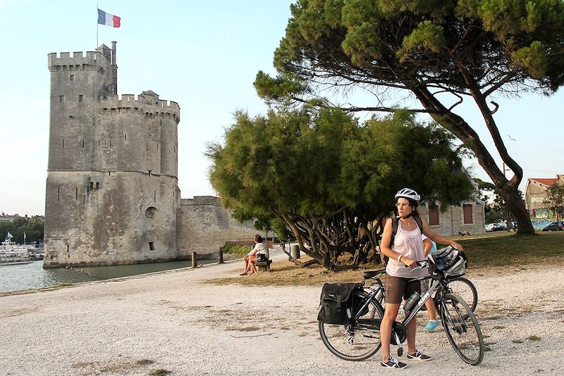 Cycliste à La Rochelle - Charente-Maritime - France