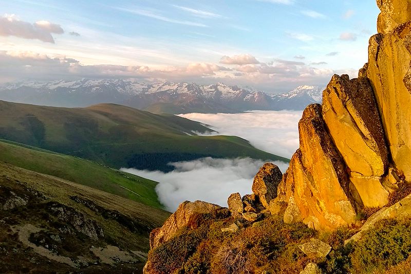 Vue depuis le Pic du Lion - Vallée du Louron - France