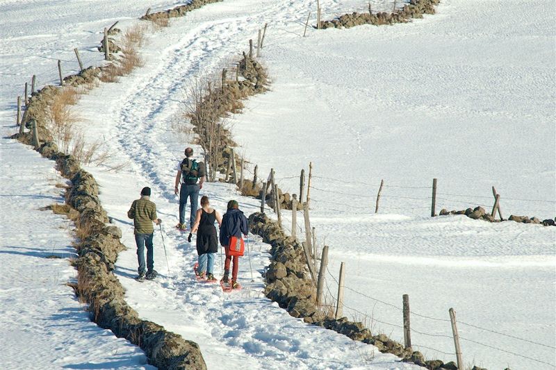 Raquettes en Aubrac