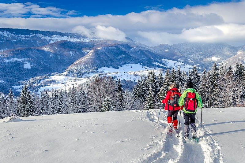 Randonnée à raquettes dans le Parc naturel régional de Chartreuse - France