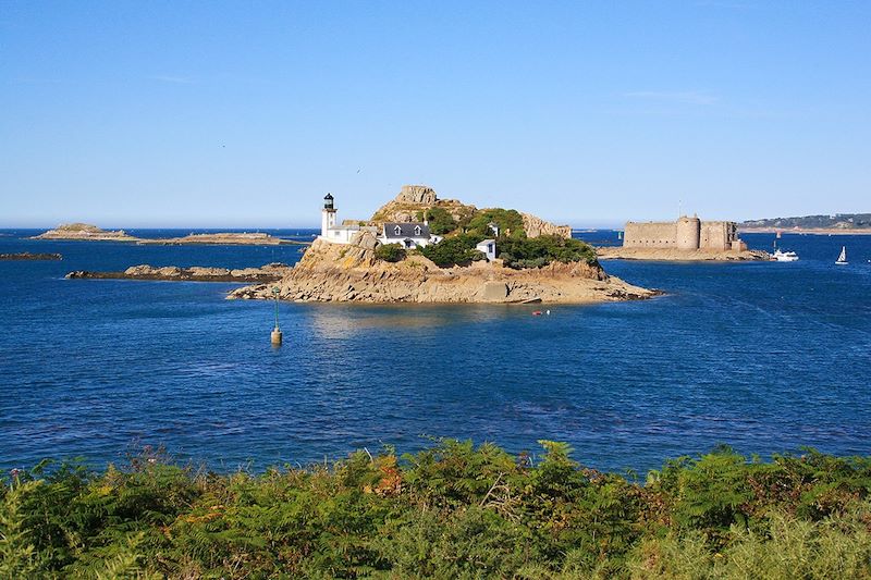 L'Île Louët et le château de Taureau - Carantec - Finistère - Bretagne - France