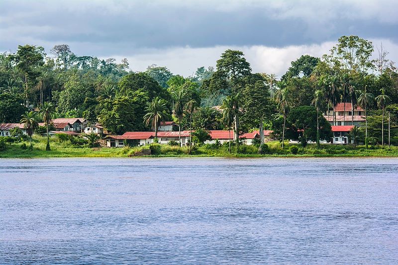 Vue de l'hôpital Albert-Schweitzer à Lambaréné - Moyen-Ogooué - Gabon