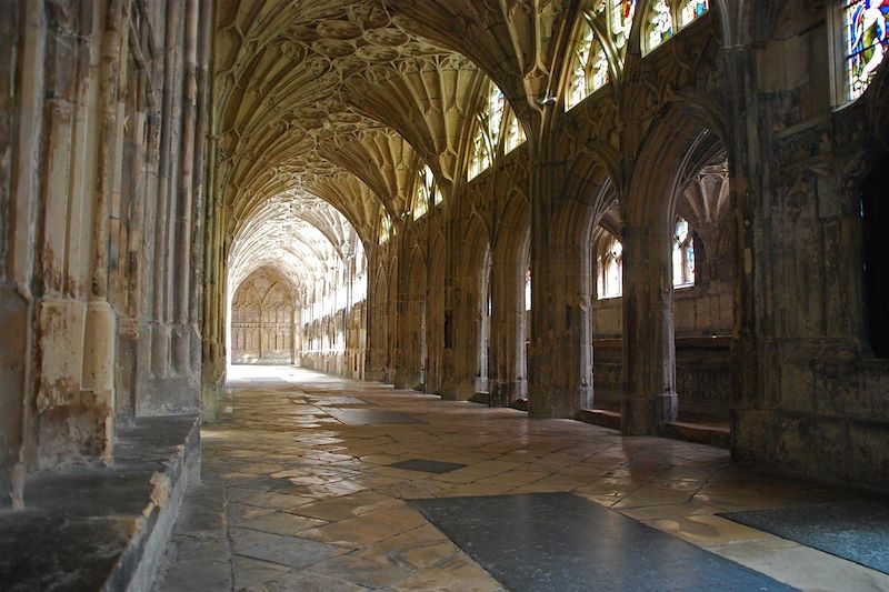 Le cloître de la cathédrale de Gloucester - Gloucestershire - Angleterre - Royaume-Uni