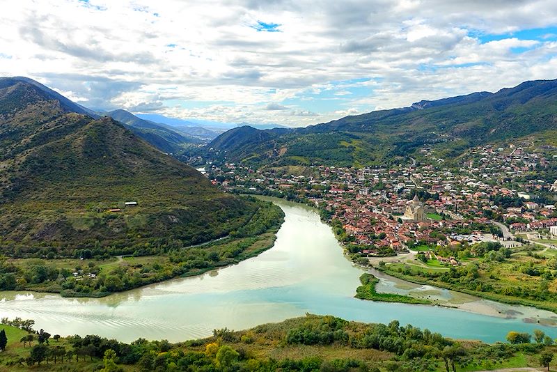 Confluent des fleuves Koura et Aragvi à Mtskheta - Mtskheta-Mtianeti - Géorgie
