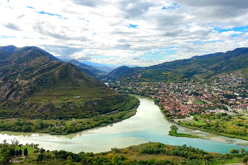 Confluent des fleuves Koura et Aragvi à Mtskheta - Mtskheta-Mtianeti - Géorgie