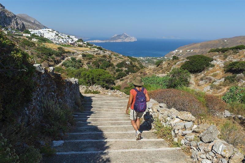 Randonnée au départ d'Aegiali - Île d'Amorgos - Cyclades - Grèce