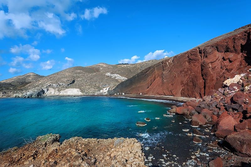 Plage rouge d'Akrotiri - Santorin - Cyclades - Grèce