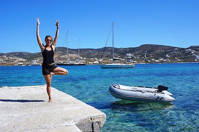 voyage Yoga et voile active dans les Cyclades