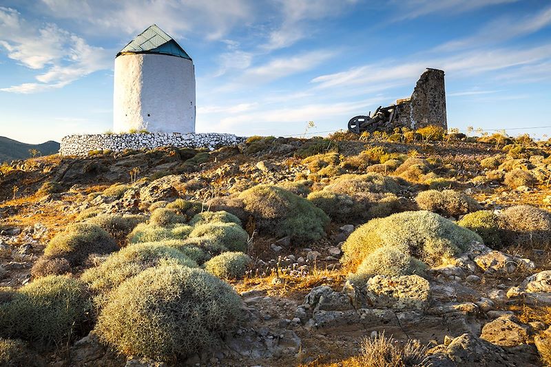 Ruines d'un moulin sur l'Île de Kimolos - Grèce