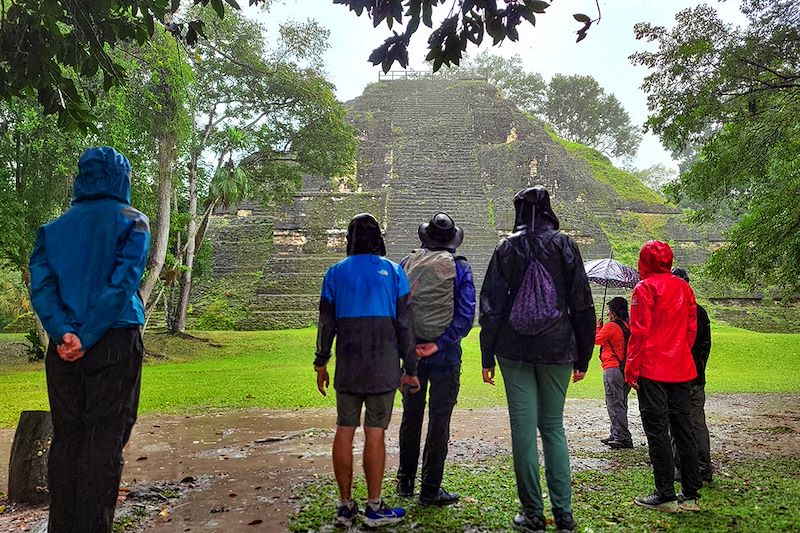 Petit groupe de randonneurs au Parc national de Tikal - Guatemala