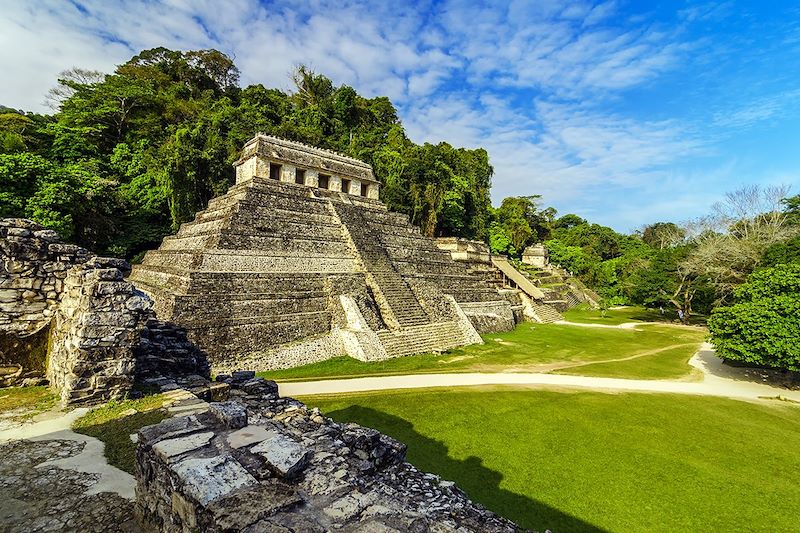 Le Temple des Inscriptions dans la cité maya de Palenque - Chiapas - Mexique