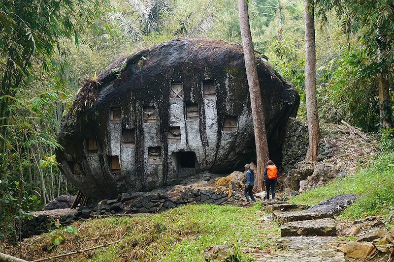 Tombe rupestre en pays Toraja - Île de Sulawesi - Indonésie 