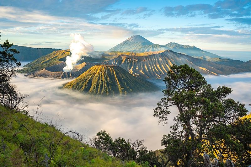 Combiné Java Bali, temples de Borobudur & Prambanan, expériences immersives, ascensions des volcans Bromo, Ijien et Batur
