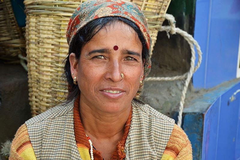 Portrait d'une femme - Kullu - Inde