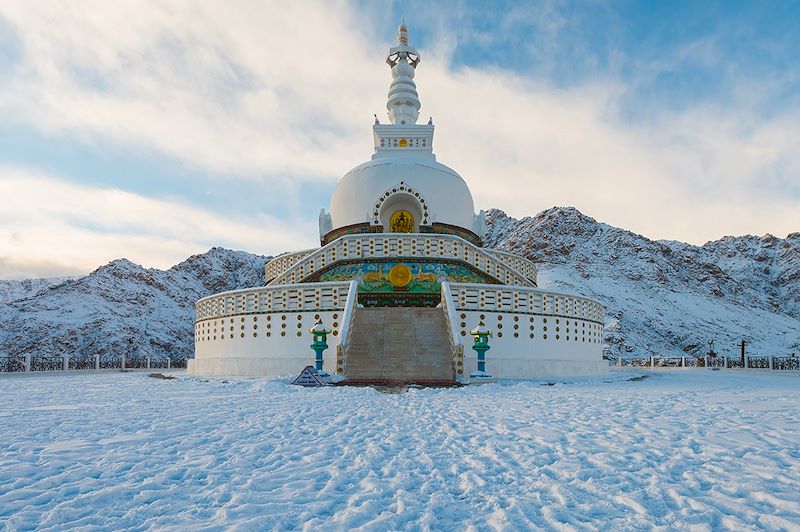 Shanti Stupa à Leh - Ladakh - Inde himalayenne