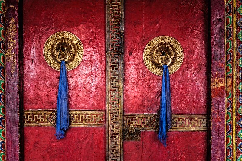 Porte du monastère de Spituk - District de Leh - État du Jammu-et-Cachemire - Inde