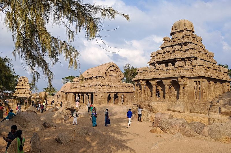 Ratha Bhima et Dharmaraja - Mahabalipuram - Tamil Nadu - Inde