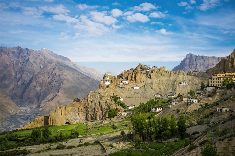 Monastère de Dhankar dans la vallée de Spiti - Lahul et Spiti - Himachal Pradesh - Inde