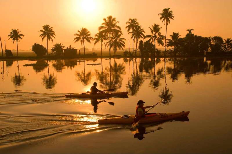 Kayak dans les Backwaters - Kerala - Inde