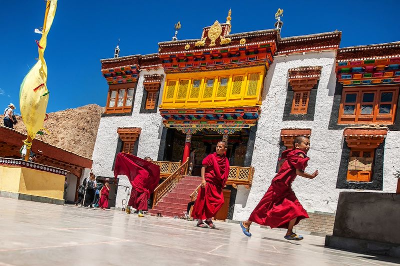 Moines au monastère de Likir - Ladakh - Inde