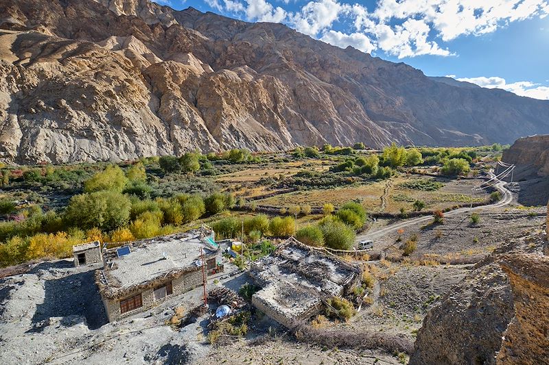 Village de Markha dans la vallée de Markha - Ladakh - Inde