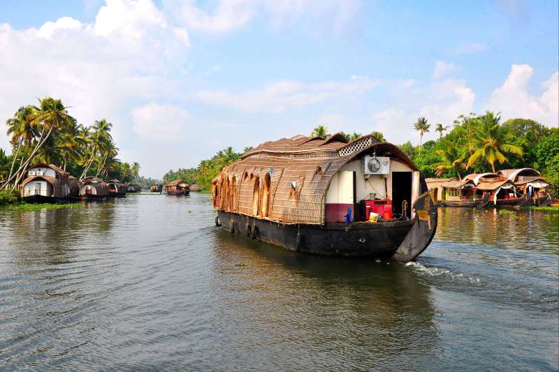 Houseboats dans les backwaters du Kerala - Inde