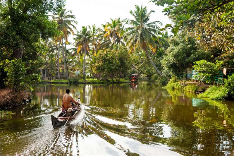 Sur les backwaters du Kerala - Inde