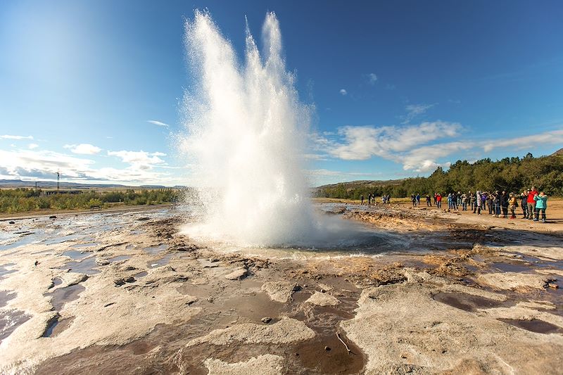 Geyser de Strokkur - Champ géothermique de Geysir - Islande