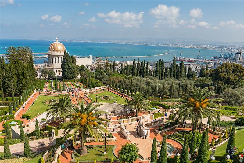 Mausolée du Báb et ses jardins en terrasse - Haïfa - Israël 