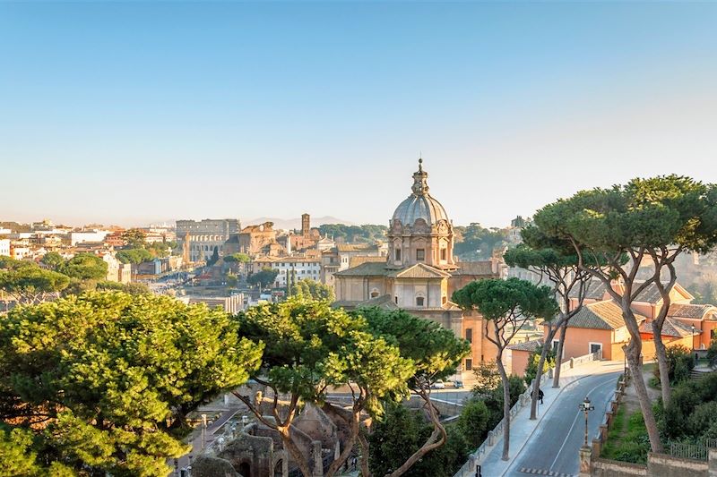 Vue aérienne du centre antique de Rome - Italie