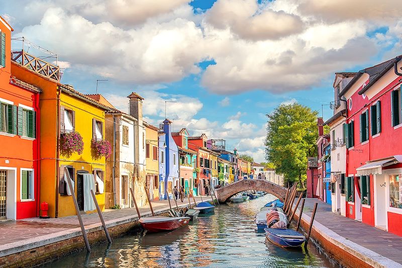 Canal à Burano - Venise - Italie