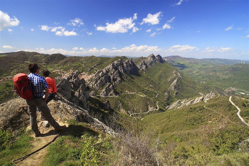 Randonneurs aux Dolomites Lucanes - Potenza - Castelmezzano - Basilicate - Voyage en Italie