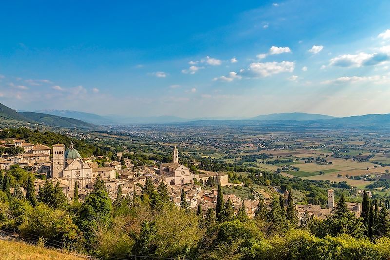 Vue d'Assise depuis Monte Subasio - Ombrie - Italie