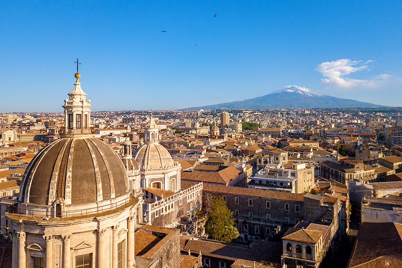 Vue sur Catane et l'Etna - Sicile - Italie