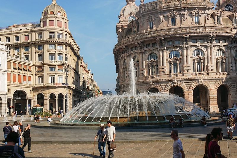 Place Raphaël de Ferrari à Gênes - Ligurie - Italie