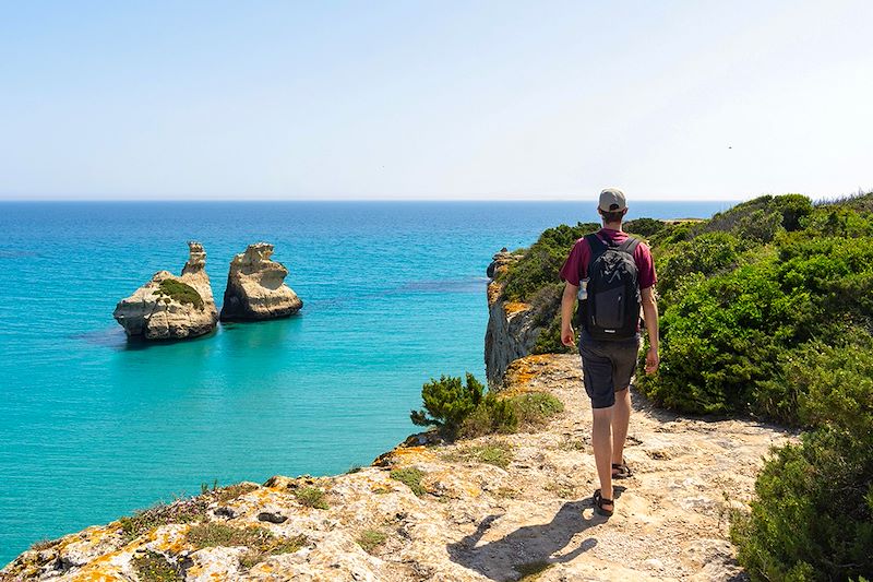 Randonneurs face aux Due Sorelle - Torre dell'Orso - Italie