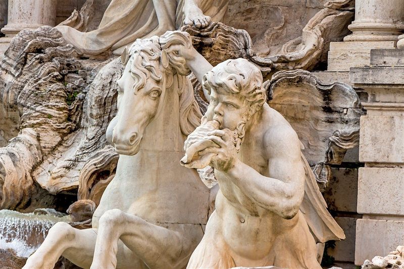 Détail de la fontaine de Trévi - Rome - Italie