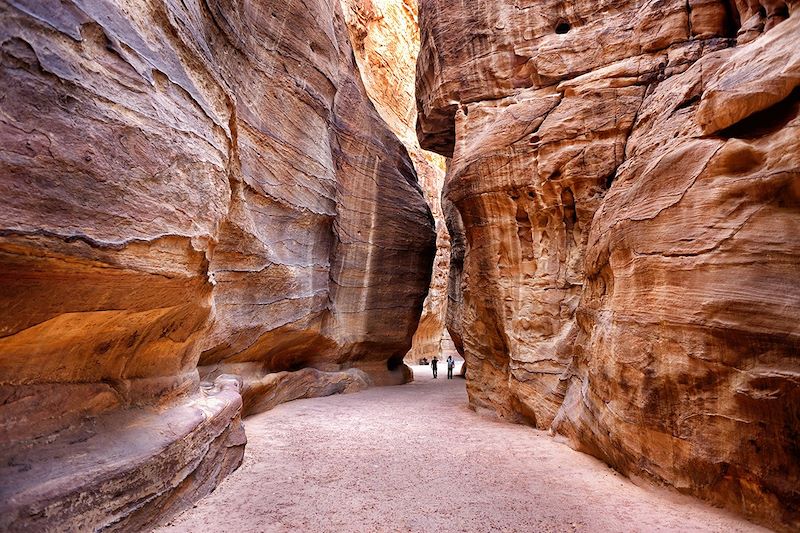 Le Sîq, l'entrée de la cité antique de Pétra - Jordanie